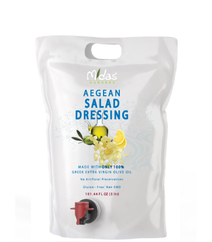 Salad Dressing EVOO – AEGEAN Mastic – 3L Pouch (HoReCa)