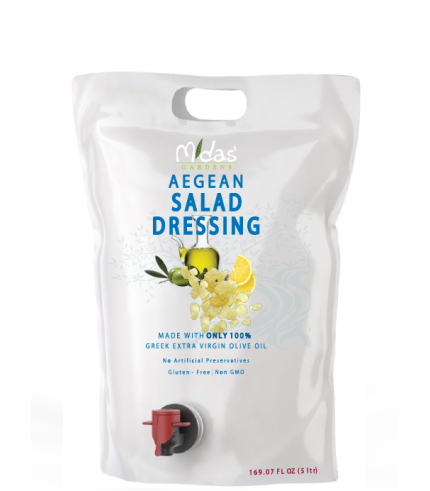 Salad Dressing EVOO – AEGEAN Mastic – 5L Pouch (HoReCa)