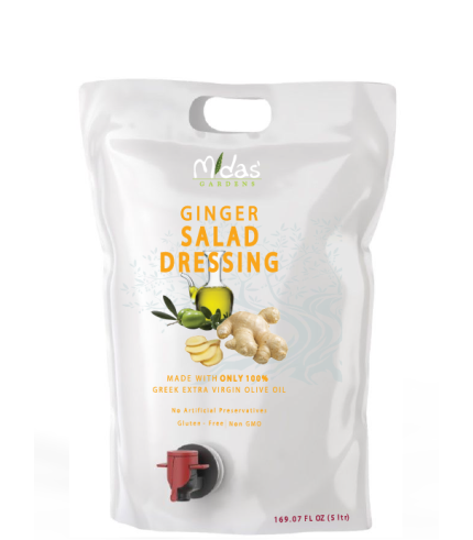 Salad Dressing EVOO – GINGER – 5L Pouch (HoReCa)