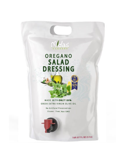 Salad Dressing EVOO – OREGANO – 5L Pouch (HoReCa)