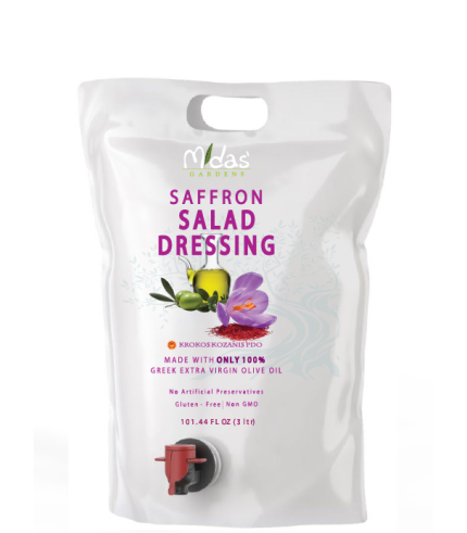 Salad Dressing EVOO – SAFFRON – 3L Pouch (HoReCa)