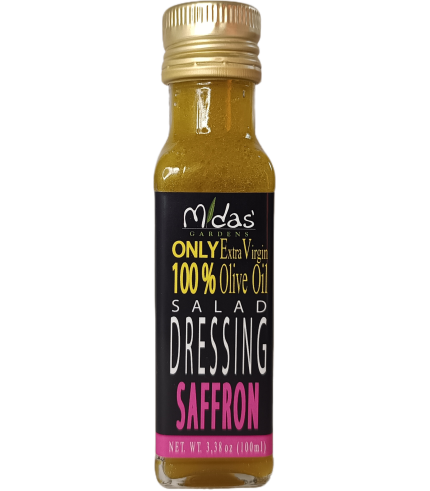 SAFFRON Salad Dressing with ONLY Extra Virgin Olive Oil