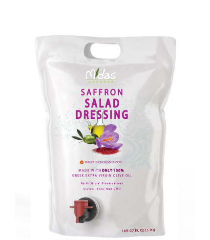 Salad Dressing EVOO – SAFFRON – 5L Pouch (HoReCa)