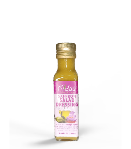 Salad Dressing Midas Gardens EVOO – SAFFRON – 100ml Glass Bottle